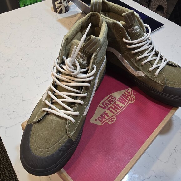 VANS SK8-Hi Waterproof Men's Shoes Olive Drab US Size 10 VN000CVTCX6 NEW - Picture 3 of 13